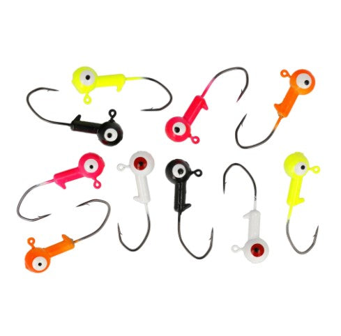 LS PRO-V BALL HEAD JIG 1/8 OZ ASST 25 pack