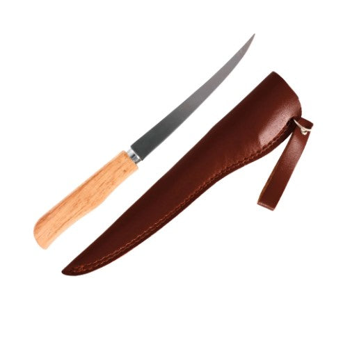 WOOD HANDLE FILLET KNIFE-6" BLADE
